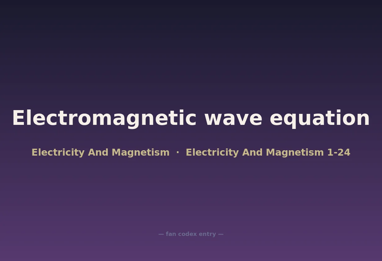 Electromagnetic wave equation