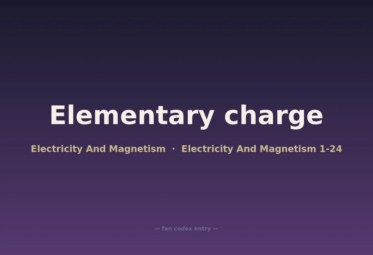 Elementary charge