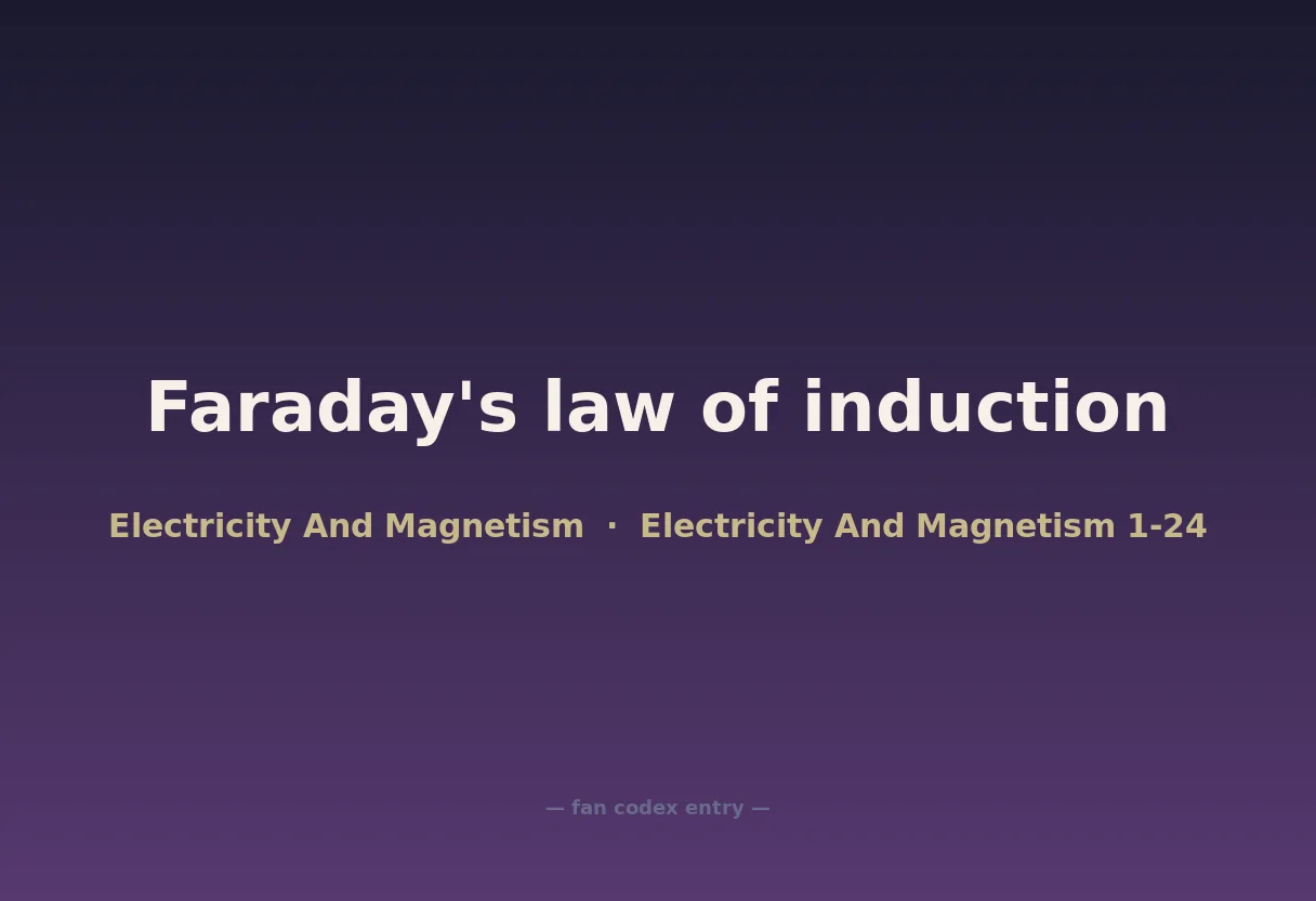 Faraday's law of induction