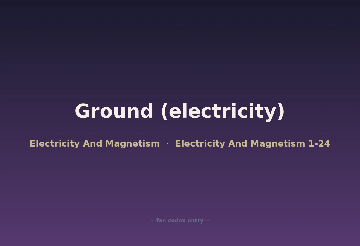 Ground (electricity)