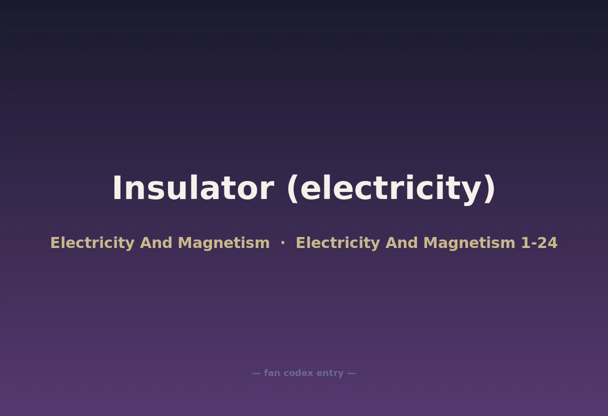 Insulator (electricity)