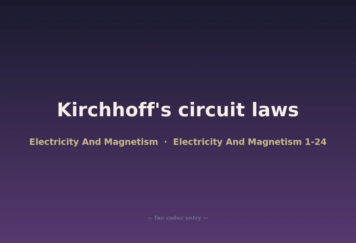 Kirchhoff's circuit laws