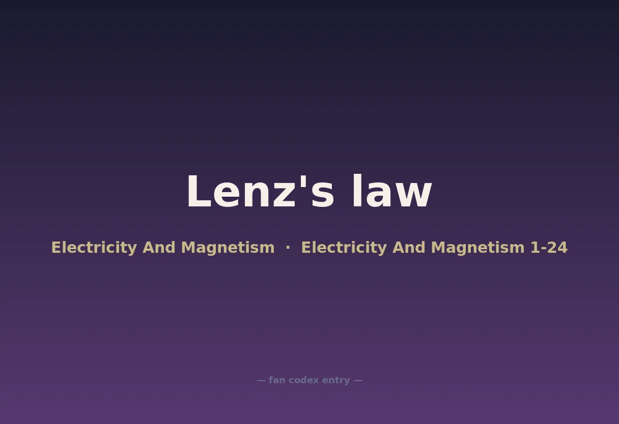 Lenz's law